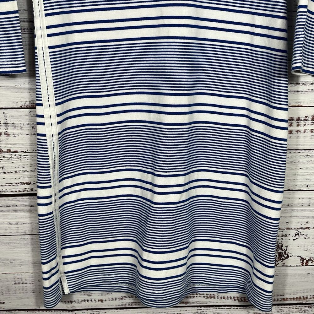 Vineyard Vines Dress Yacht Stripe White Blue Lace Up Cotton Preppy Nautical XXS - Picture 5 of 11